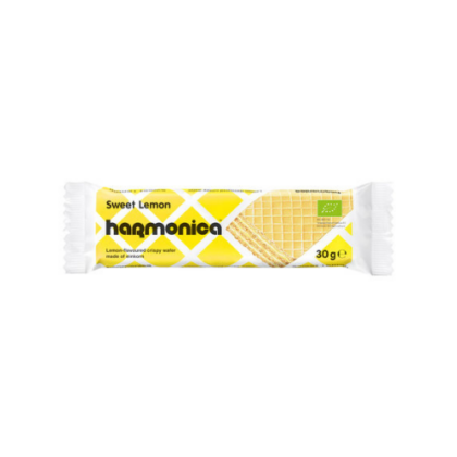Био вафла с лимон Harmonica  – хрупкава вафла с лимонов крем 30 г