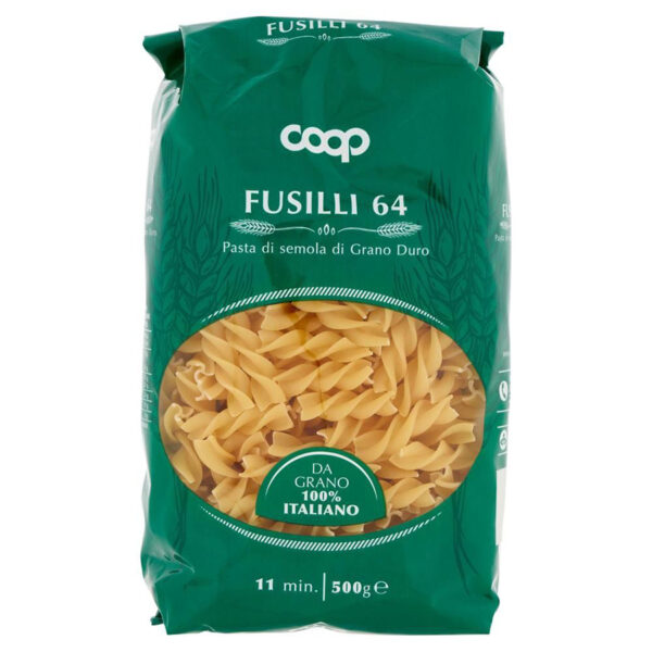 Макарони спирали №64 500 г. COOP Италия