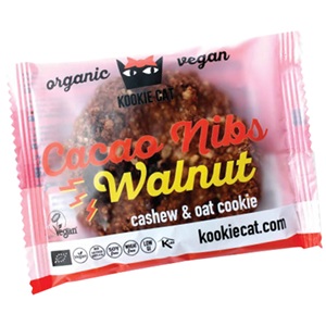Био курабийка с какаови зърна и орехи Kookie Cat 50 г