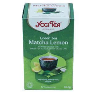 Био зелен чай с матча и лимон 17 пакетчета Yogi Tea