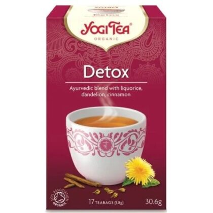 Чай Detox Yogi Tea 17 пакетчета – био аюрведичен билков чай за детокс и пречистване на организма