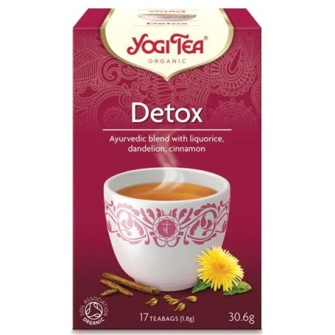 Чай Detox Yogi Tea 17 пакетчета – био аюрведичен билков чай за детокс и пречистване на организма