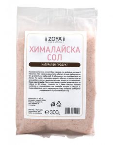 Фина хималайска сол 300 г натурална нерафинирана сол с минерали за готвене и здравословно хранене