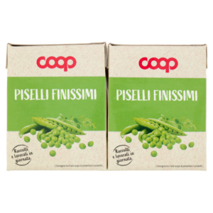 Грах фин COOP Италия 2 x 380 г консервиран зелен грах