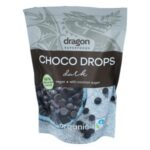 Капки веган черен шоколад DRAGON SUPERFOODS 200 г био шоколад за десерти