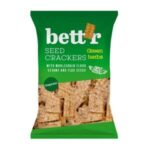 Пълнозърнести био крекери с чубрица и семена Bettr 150 г с кокосово масло