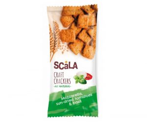 Крекери с моцарела, сушени домати и босилек Scala 100g