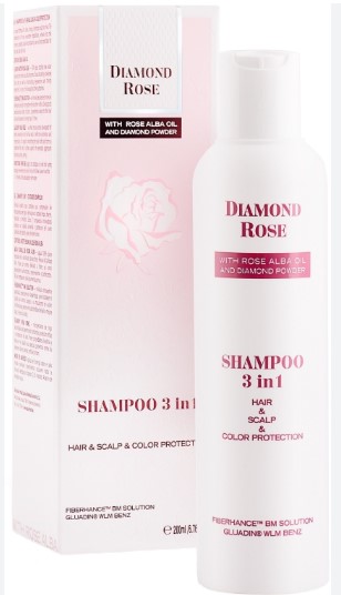 Шампоан 3 в 1 Diamond Rose – Комплексна грижа, сила и блясък 200 мл