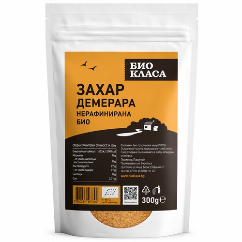 Био захар Демерара БИО КЛАСА 300 г