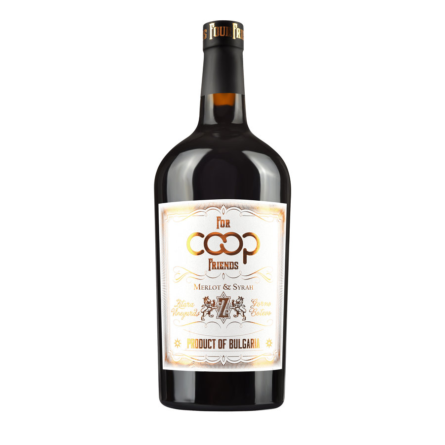 -Мерло-и-Сира-1л-Four-Friends.jpg Червено вино Мерло и Сира 1 л Four Friends