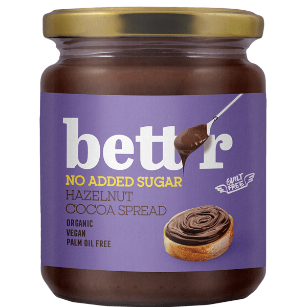 Лешниково-какаов крем за мазане без добавена захар Bett'r 250 г