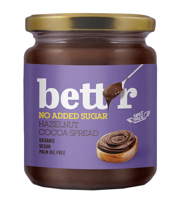 Лешниково-какаов крем за мазане без добавена захар Bett'r 250 г