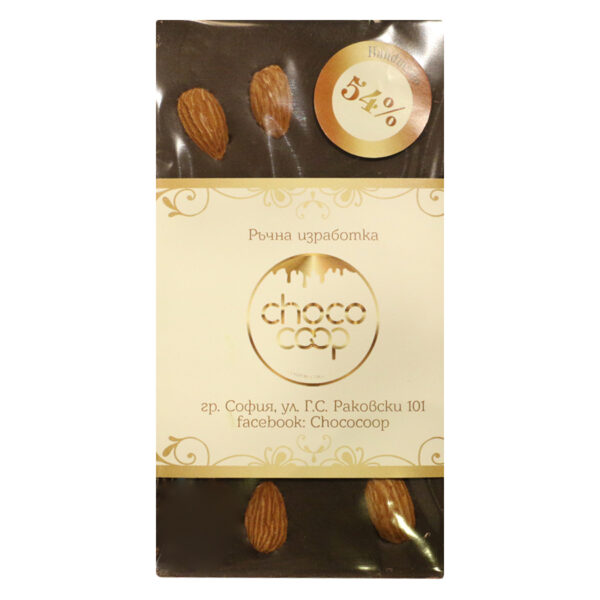 Черен шоколад 54% с бадем КООП 100 г