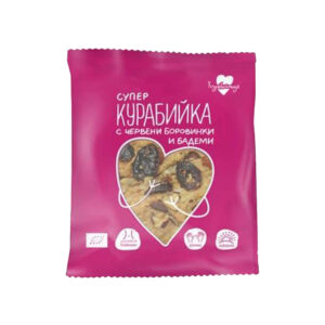БИО супер курабийка с червени боровинки и бадеми 60 г