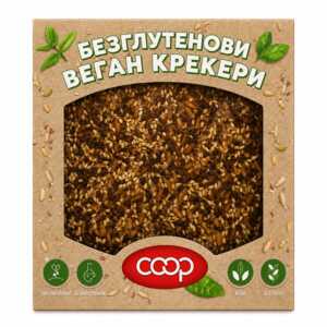Безглутенови веган крекери КООП 120 г