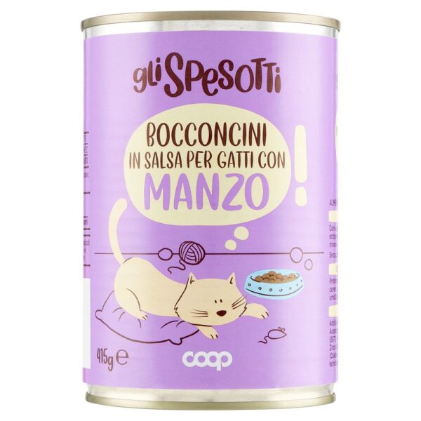 ХРАНА ЗА КОТКИ ХАПКИ С ГОВЕЖДО 415 Г COOP Италия