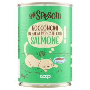 Храна за котки хапки със сьомга 415 г COOP Италия