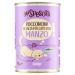 храна за котки с говеждо COOP 415 г консервирана храна за котки телешко