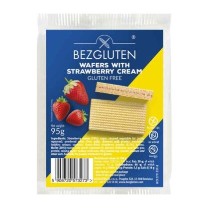 Безглутенови вафли с ягодов пълнеж 95 г Bezgluten