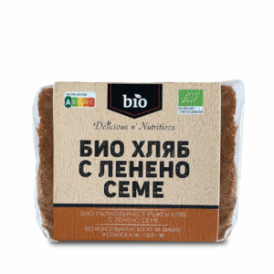 Био хляб с ленено семе 500 г