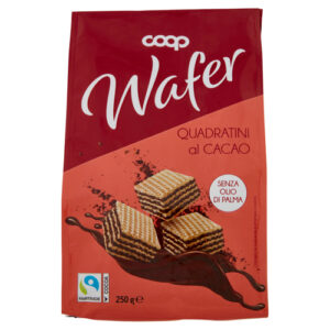 Квадратни вафли с какао 250 г COOP Италия с какаов крем