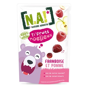 Nature Addicts Ti'Fruits плодови бонбони с малина 35 г – 100% плодове без добавена захар