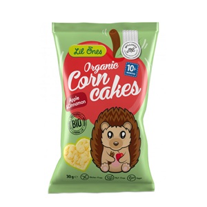 Био царевичен снакс Lil Ones с ябълка и канела 30 г без глутен