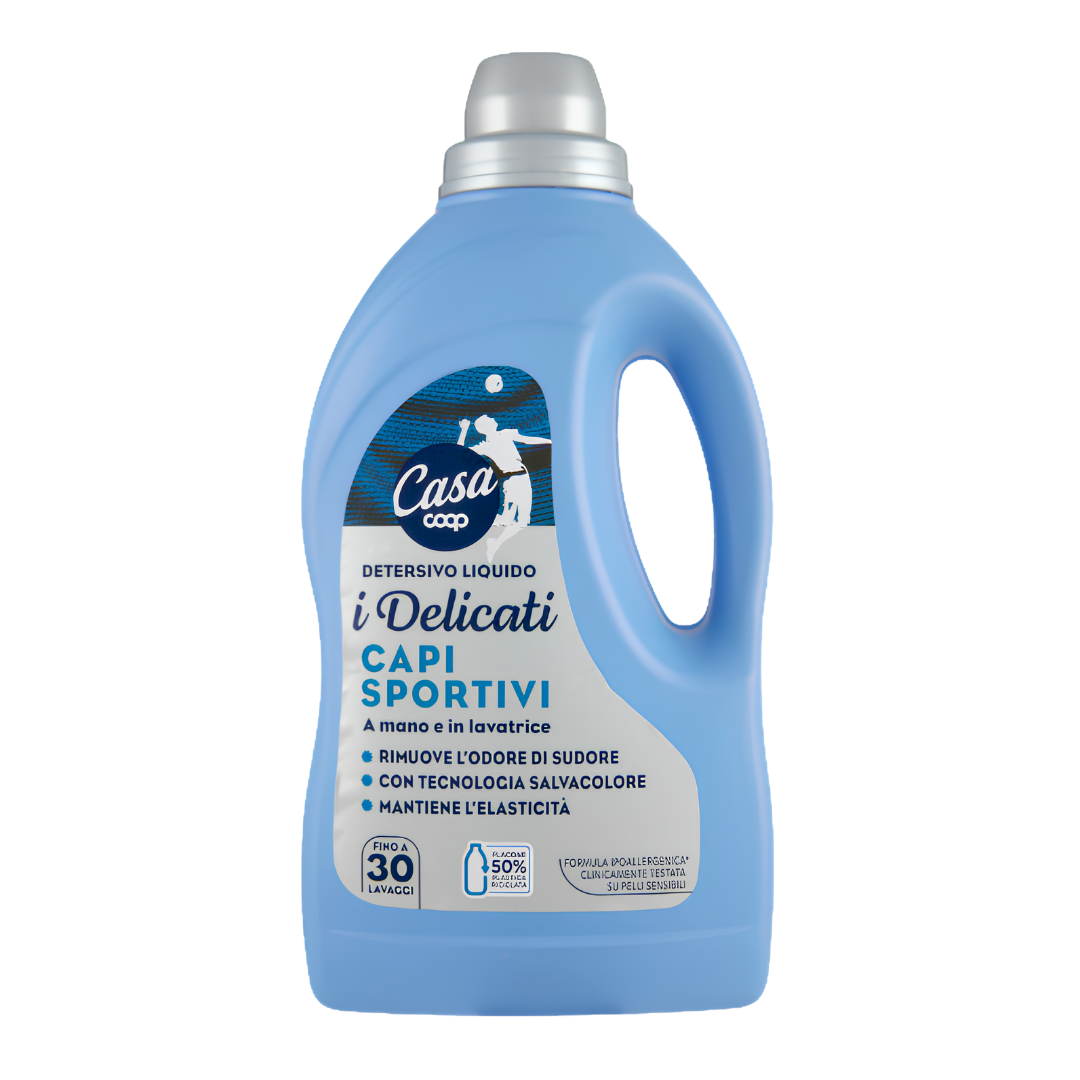 Течен препарат за спортни дрехи COOP Casa 1,5 л за пране на спортно облекло