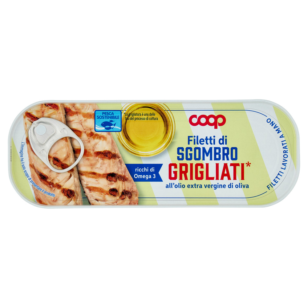 Филе от скумрия на грил в зехтин екстра върджин COOP 120 г — опаковка